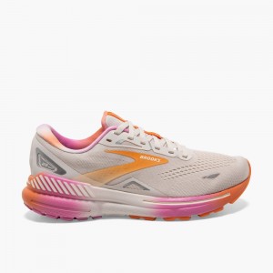 Brooks Adrenaline GTS 23 White Brown / Fuchsia | 27TAEYSLG