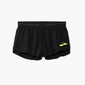 Brooks Elite 2 Split Short Black | 48BYGKLXP