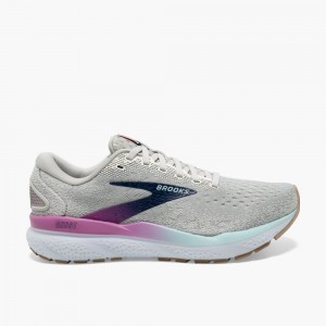 Brooks Ghost 16 White / Grey / Blue | 07WIOZYFH