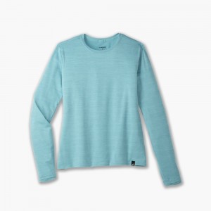 Brooks Luxe Long Sleeve Light Turquoise | 52SATNZBD