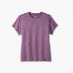 Brooks Luxe Short Sleeve Purple | 09LTMQEAF