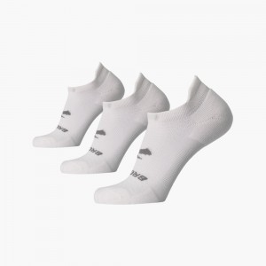 Brooks Run-In No Show 3-Pack White | 69MCGSDBX