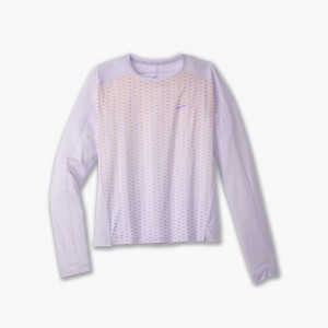 Brooks Sprint Free Long Sleeve 2.0 Light Purple | 07KVLUROW