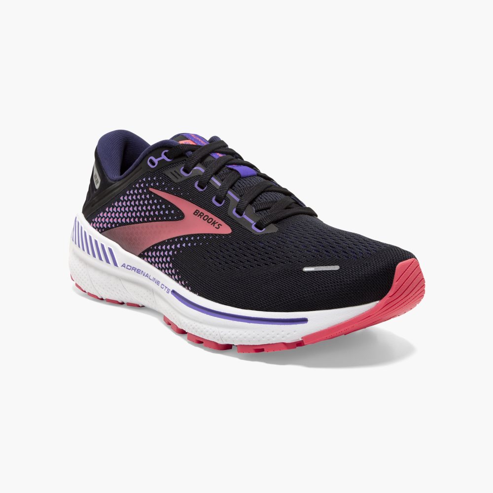 Brooks Adrenaline GTS 22 Black / Purple / Coral | 94CRAPDZI