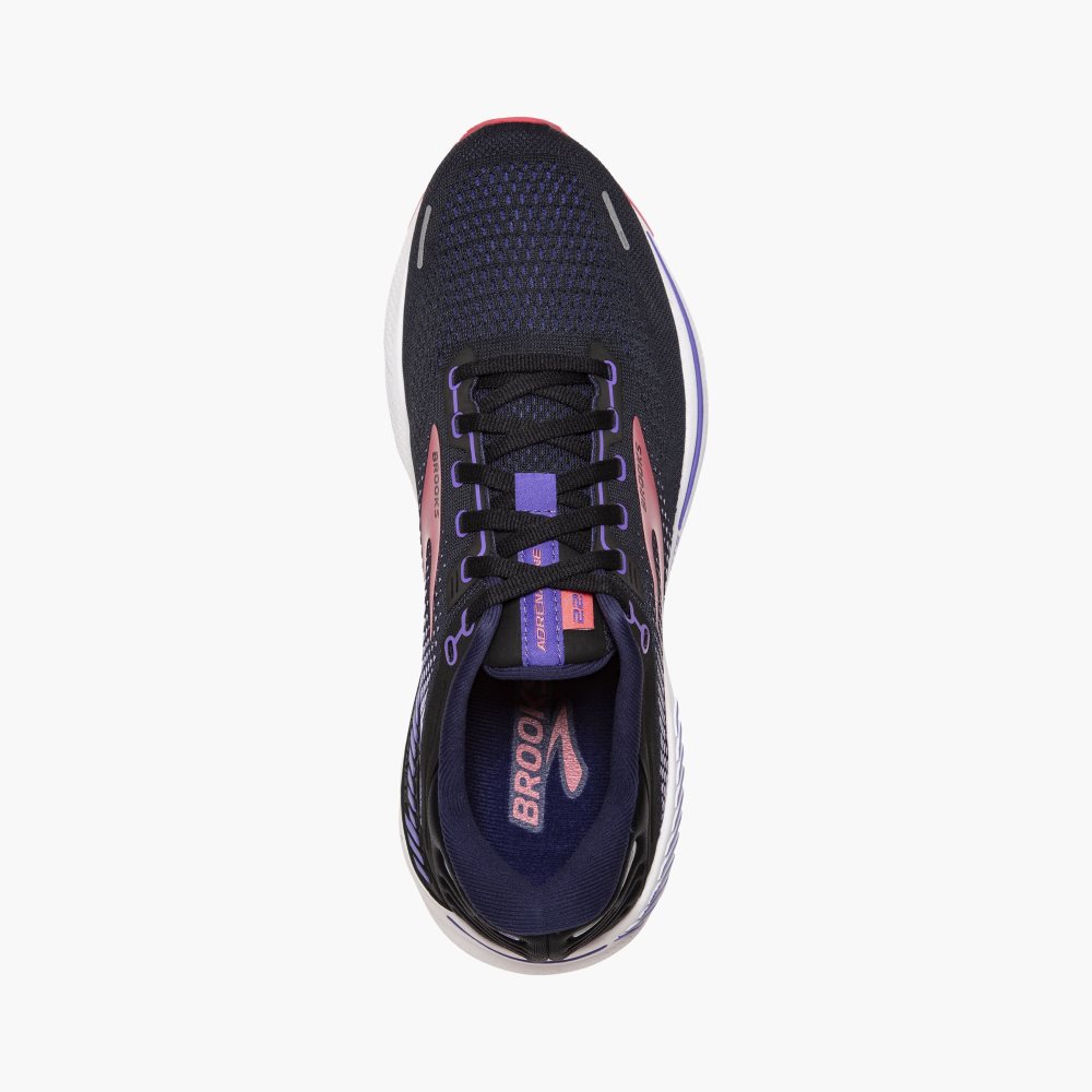 Brooks Adrenaline GTS 22 Black / Purple / Coral | 94CRAPDZI