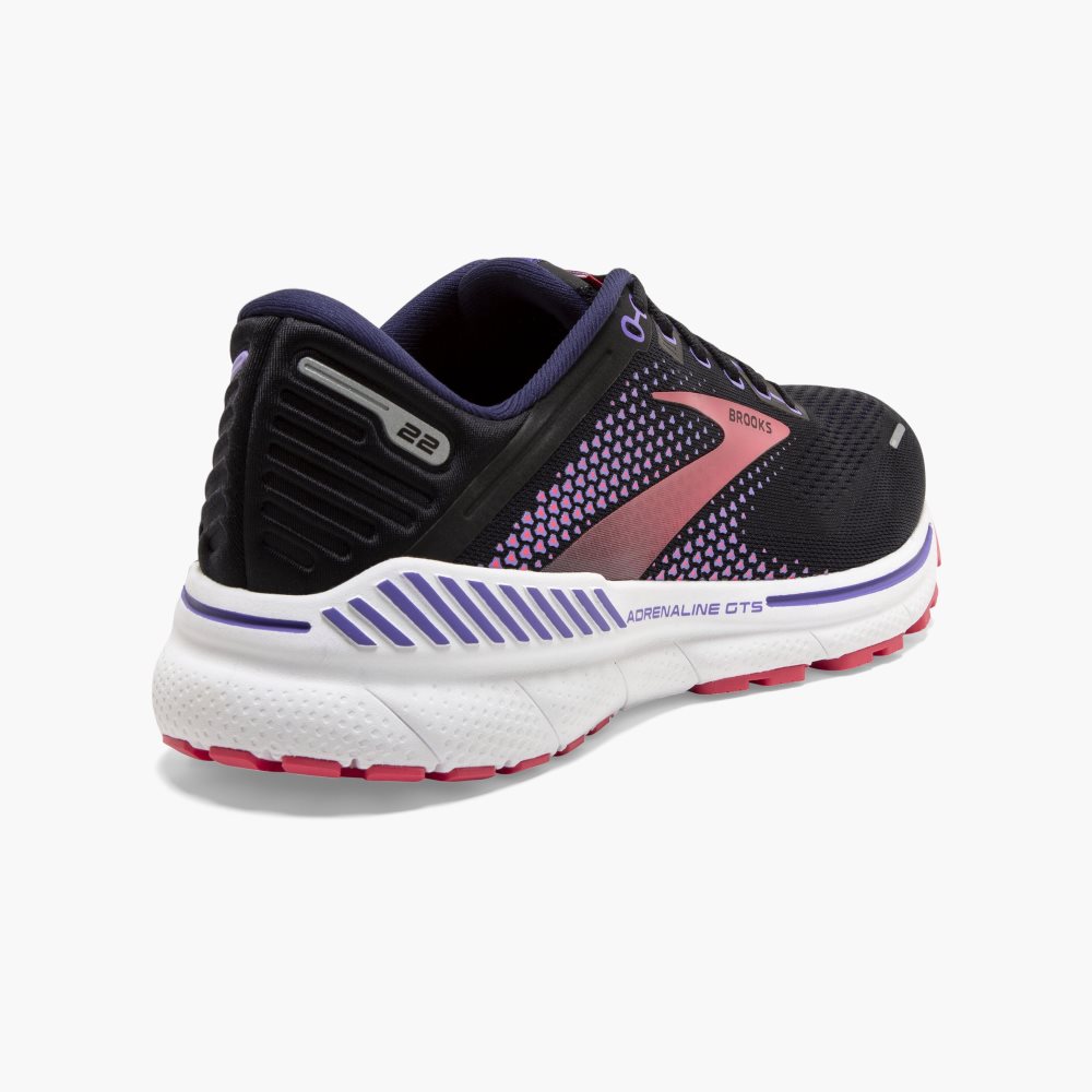 Brooks Adrenaline GTS 22 Black / Purple / Coral | 94CRAPDZI