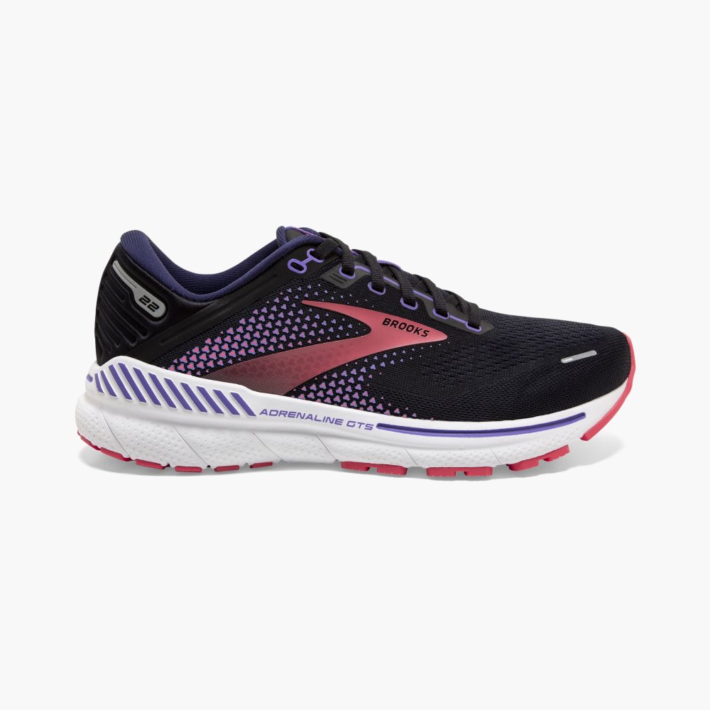 Brooks Adrenaline GTS 22 Black / Purple / Coral | 94CRAPDZI