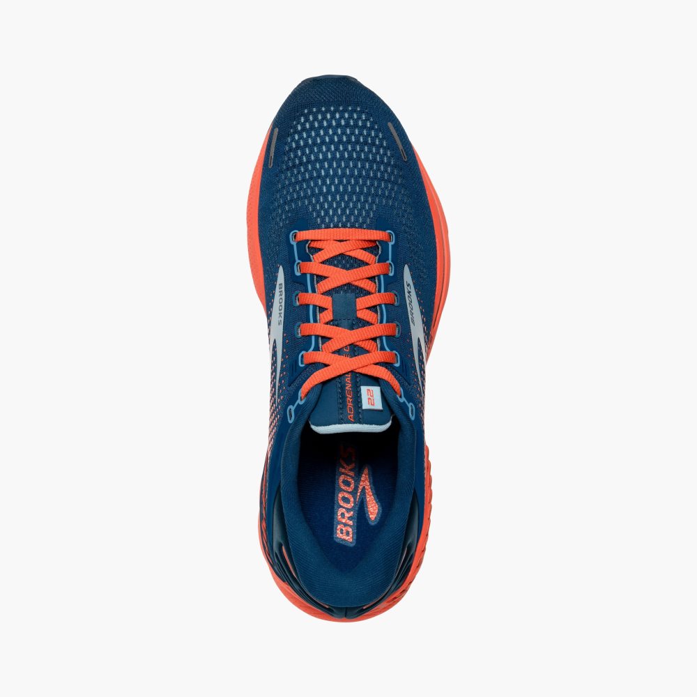 Brooks Adrenaline GTS 22 Blue / Light Blue / Orange | 76ASBUGKV