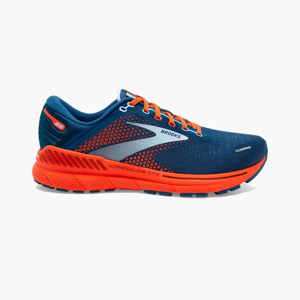 Brooks Adrenaline GTS 22 Blue / Light Blue / Orange | 76ASBUGKV