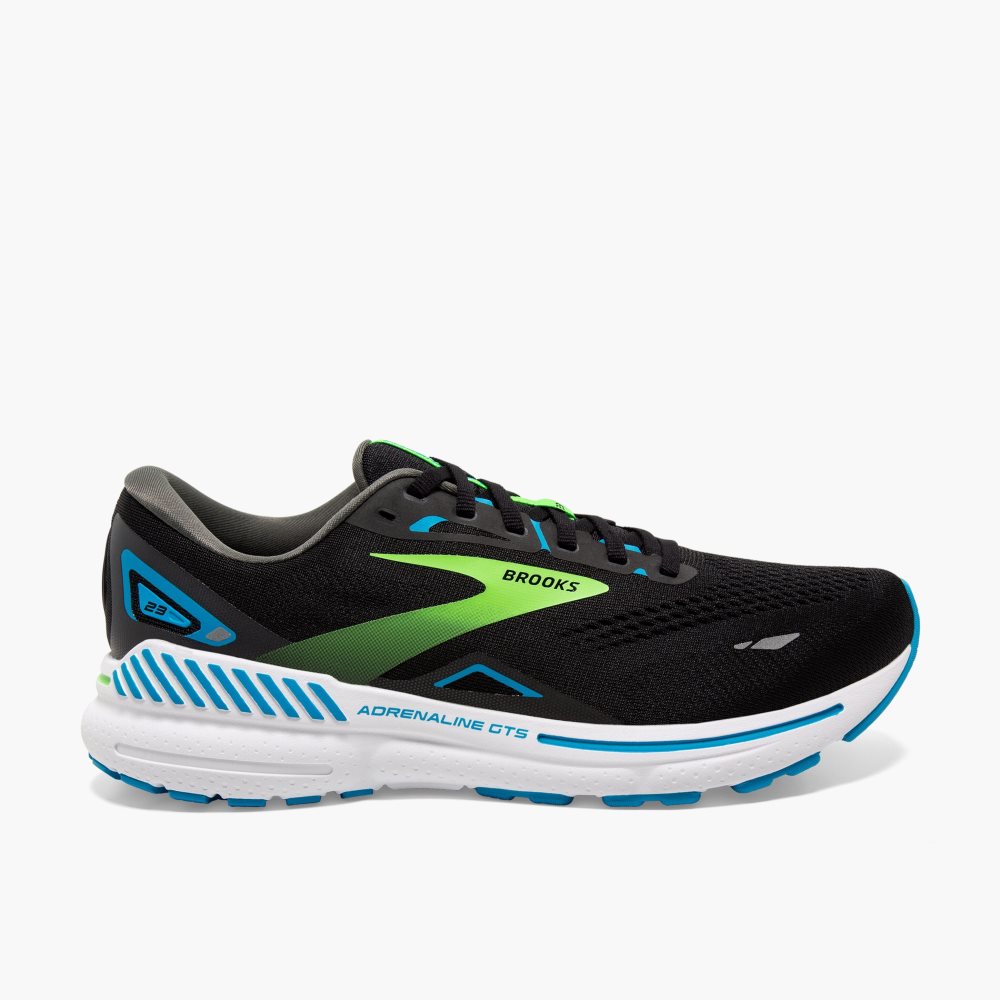 Brooks Adrenaline GTS 23 Black / Green | 73GQWFHZA