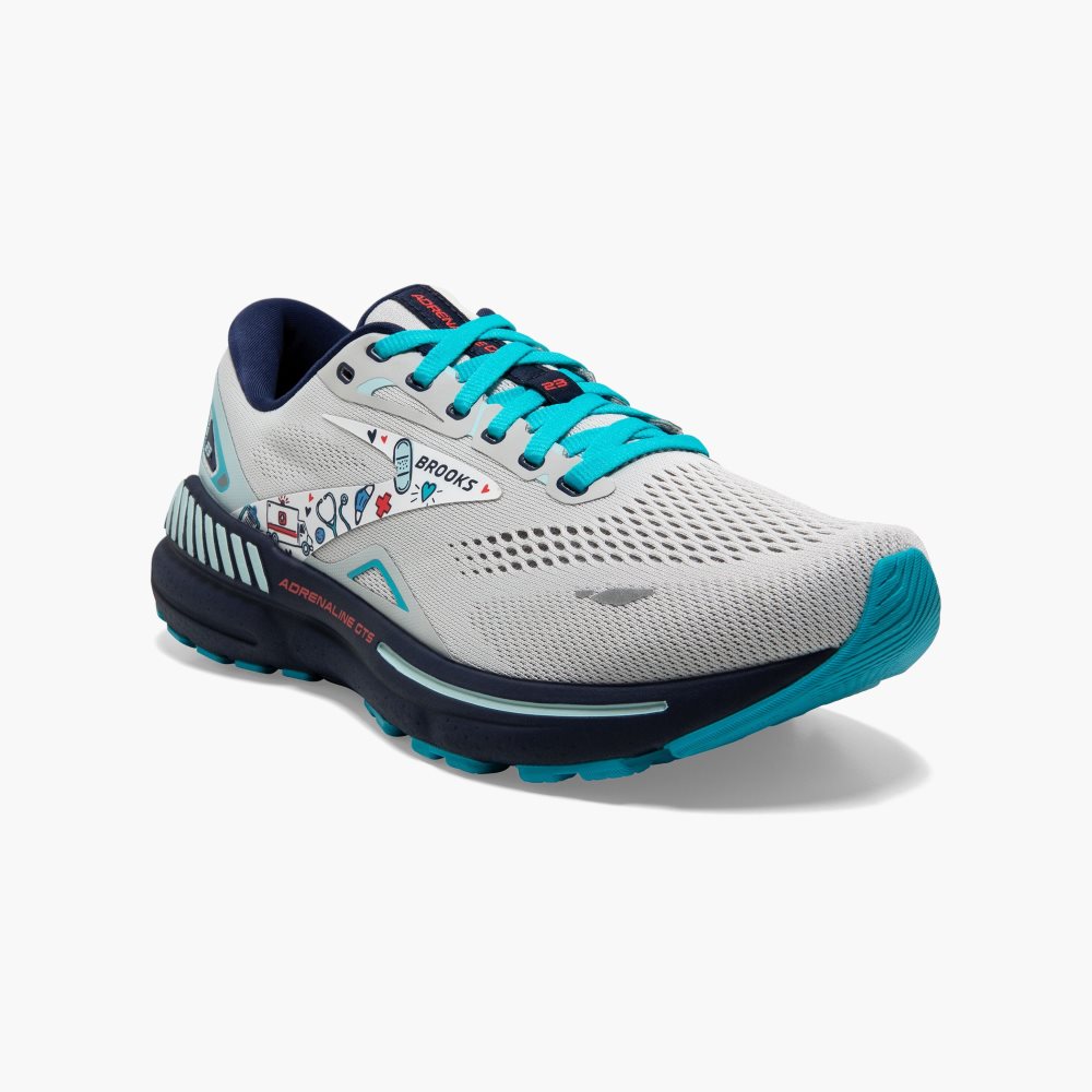 Brooks Adrenaline GTS 23 Grey / Blue / Red | 61SCFYWVR