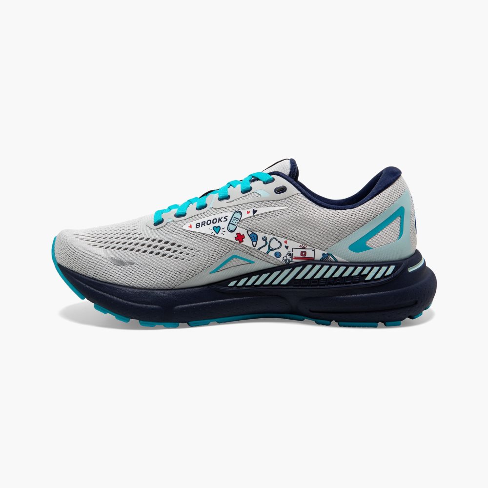 Brooks Adrenaline GTS 23 Grey / Blue / Red | 61SCFYWVR