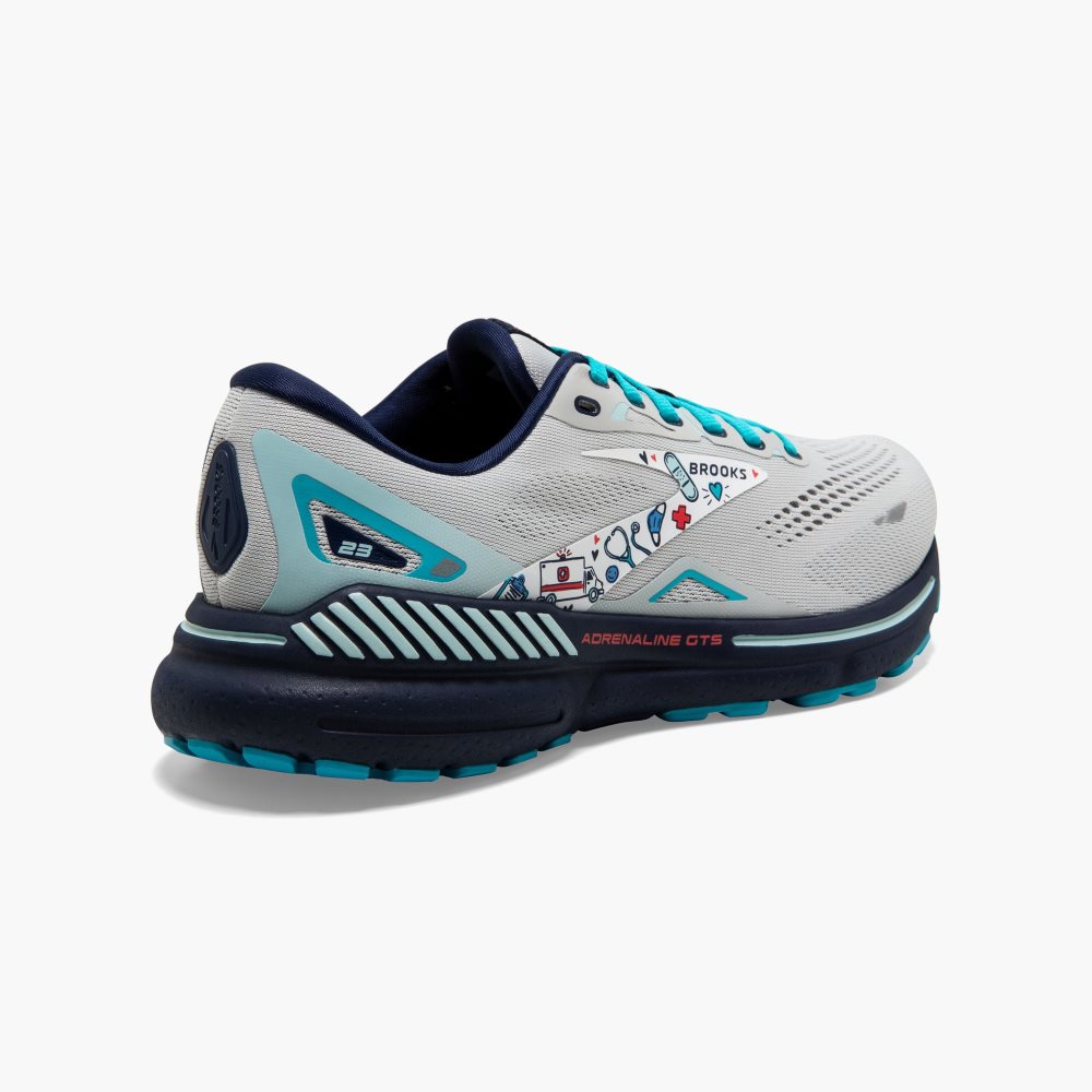 Brooks Adrenaline GTS 23 Grey / Blue / Red | 61SCFYWVR