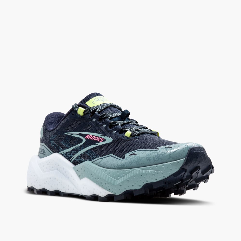 Brooks Caldera 7 Navy / Light Green | 65AJUXWDQ