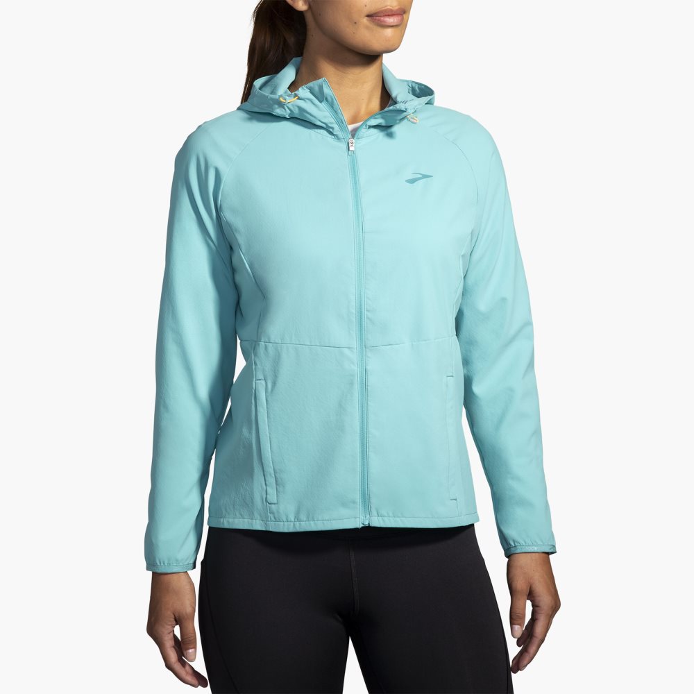 Brooks Canopy Jacket Light Turquoise | 91YXJICAR