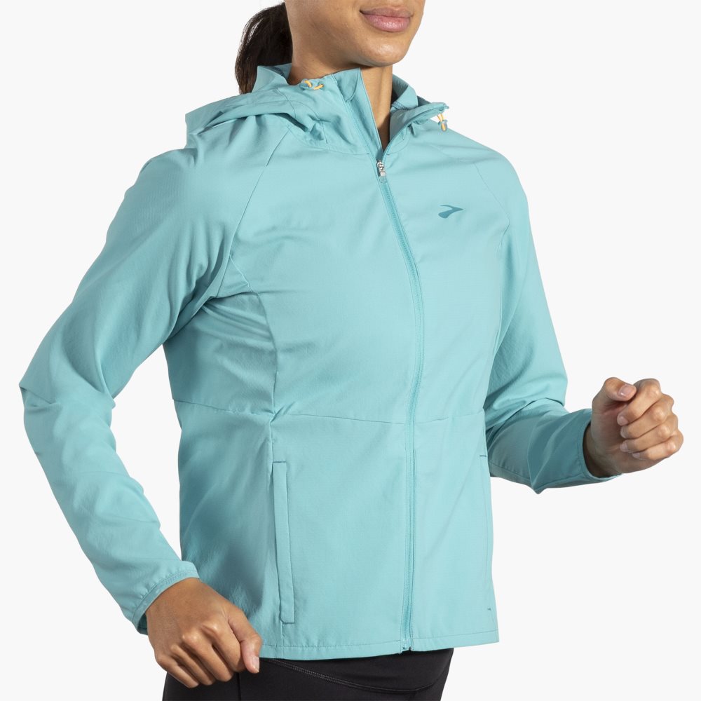 Brooks Canopy Jacket Light Turquoise | 91YXJICAR