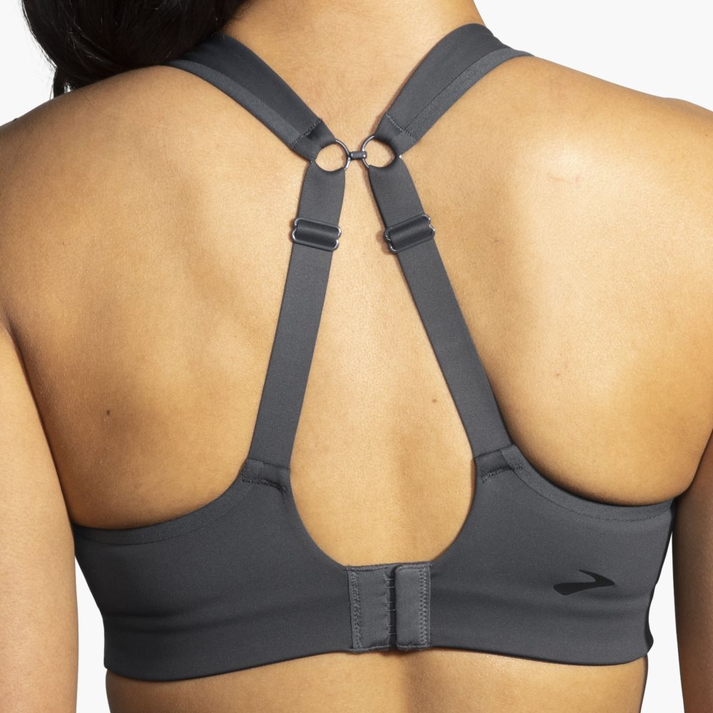 Brooks Convertible Sports Bra Asphalt | 04CQPEDBN