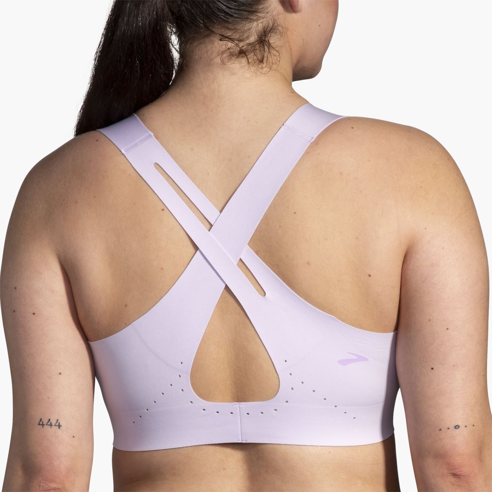 Brooks Crossback 2.0 Sports Bra Light Purple | 65LFGBVDI