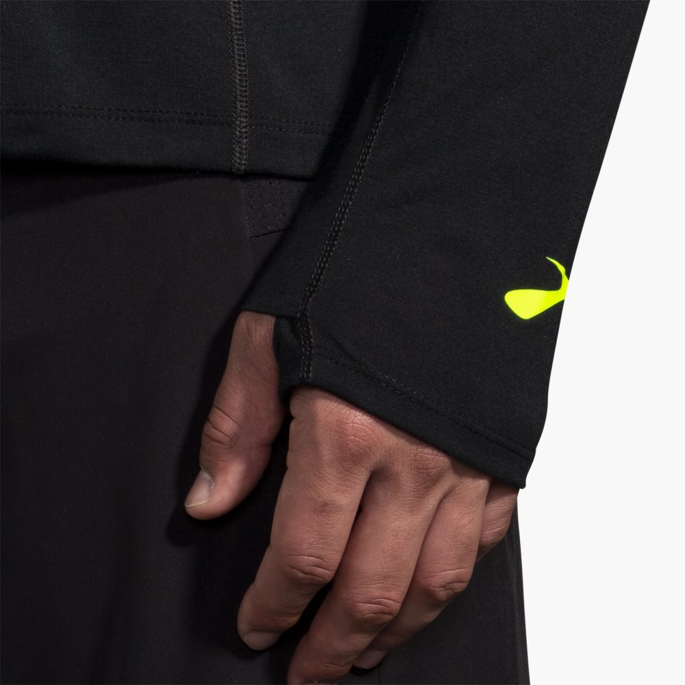 Brooks Distance Long Sleeve 3.0 Black | 67XOPCKWY