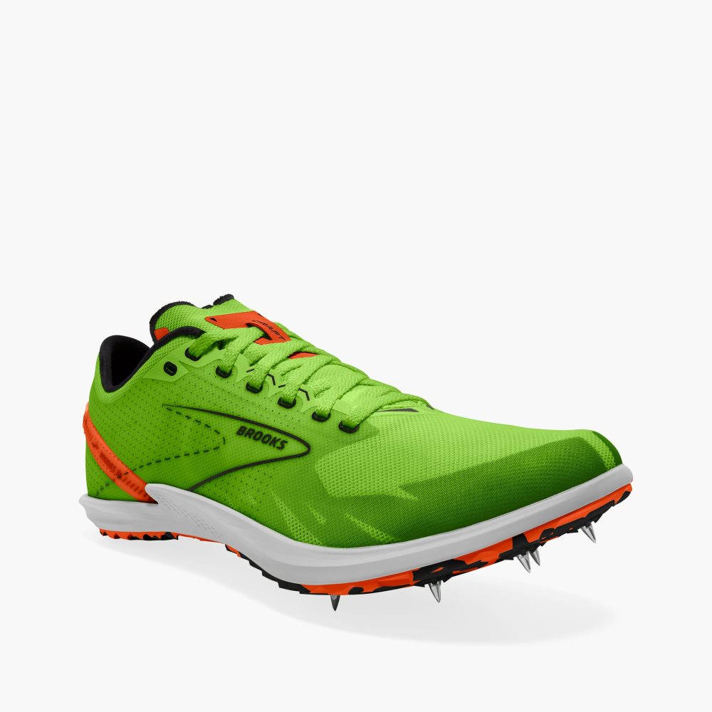 Brooks Draft XC Green / Red Orange / White | 17IJLGAZT