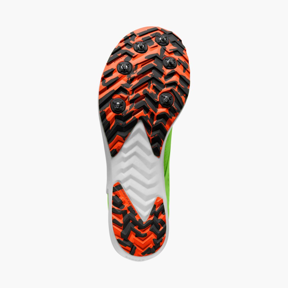 Brooks Draft XC Green / Red Orange / White | 17IJLGAZT