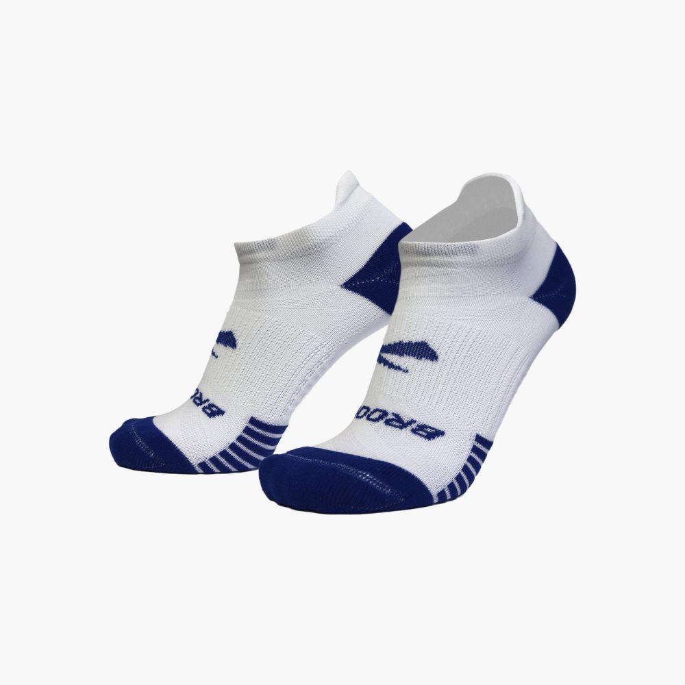 Brooks Ghost Lite No Show 2-Pack Royal / White / White / Royal | 69ZSPMCJH