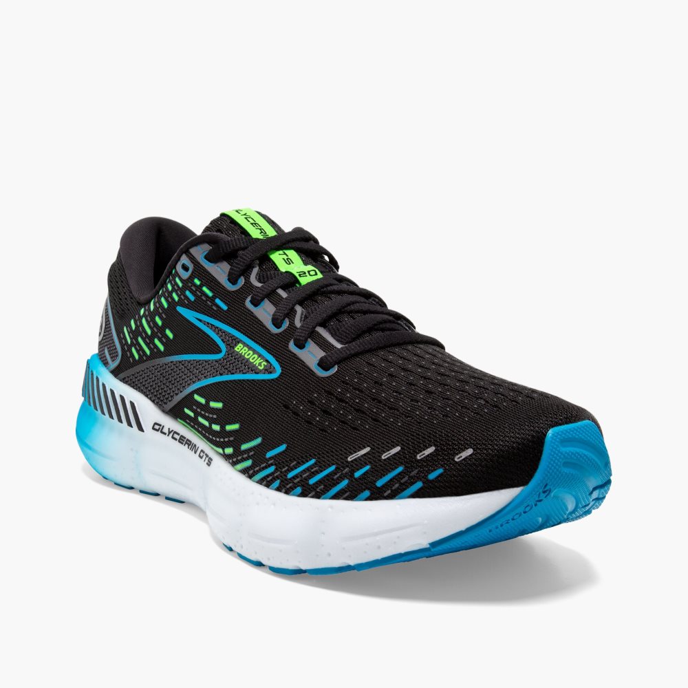 Brooks Glycerin GTS 20 Black / Green | 74ULFPYMN