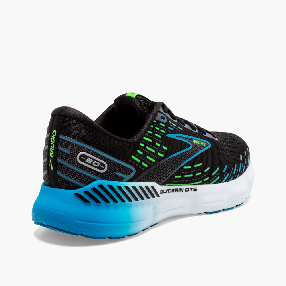 Brooks Glycerin GTS 20 Black / Green | 74ULFPYMN