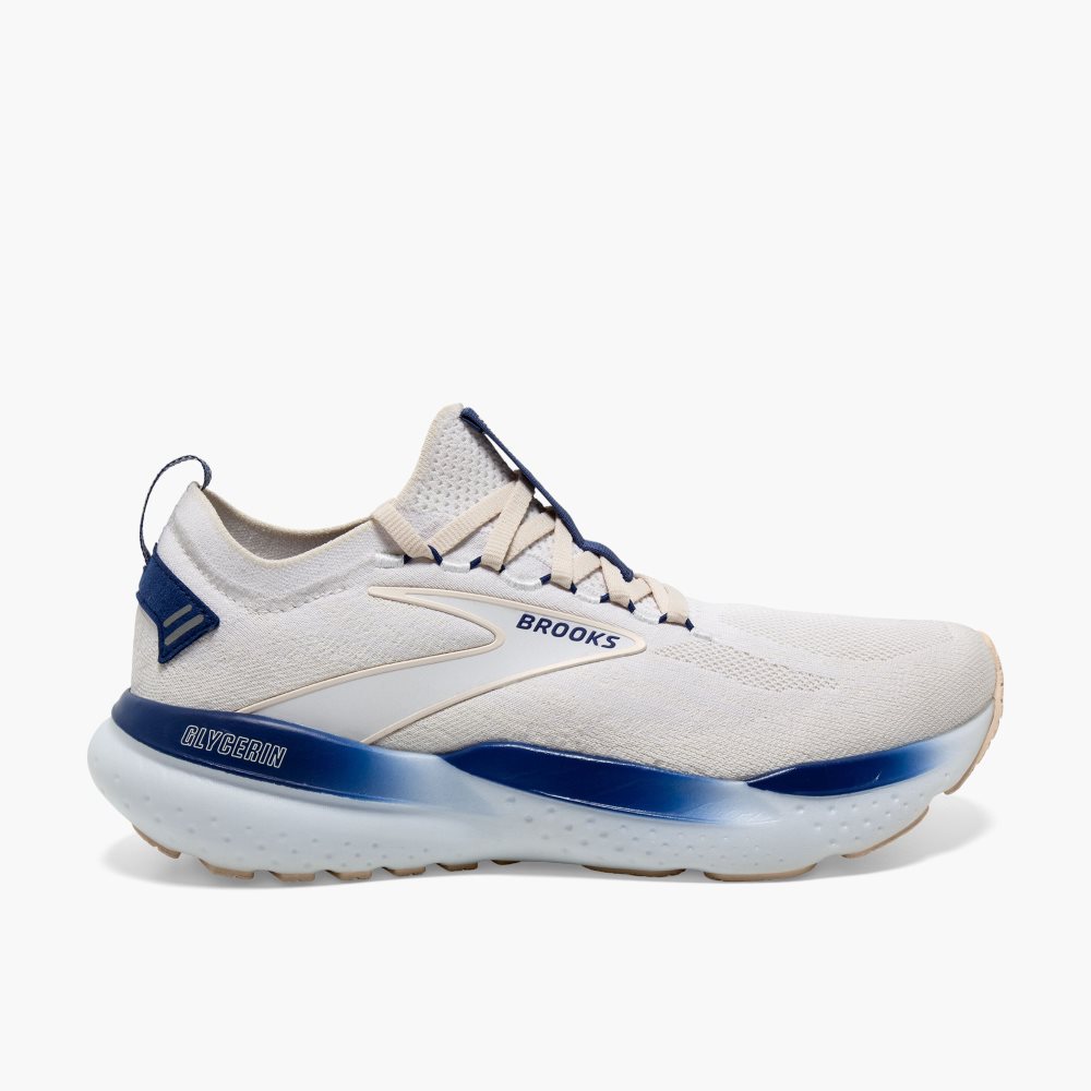 Brooks Glycerin StealthFit 21 White / Blue | 97XHASWNM