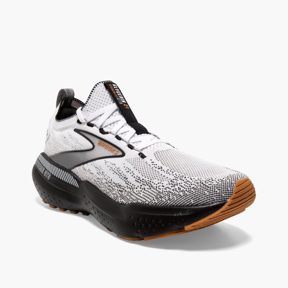 Brooks Glycerin StealthFit GTS 21 White / Grey / Black | 13OFZCDVI