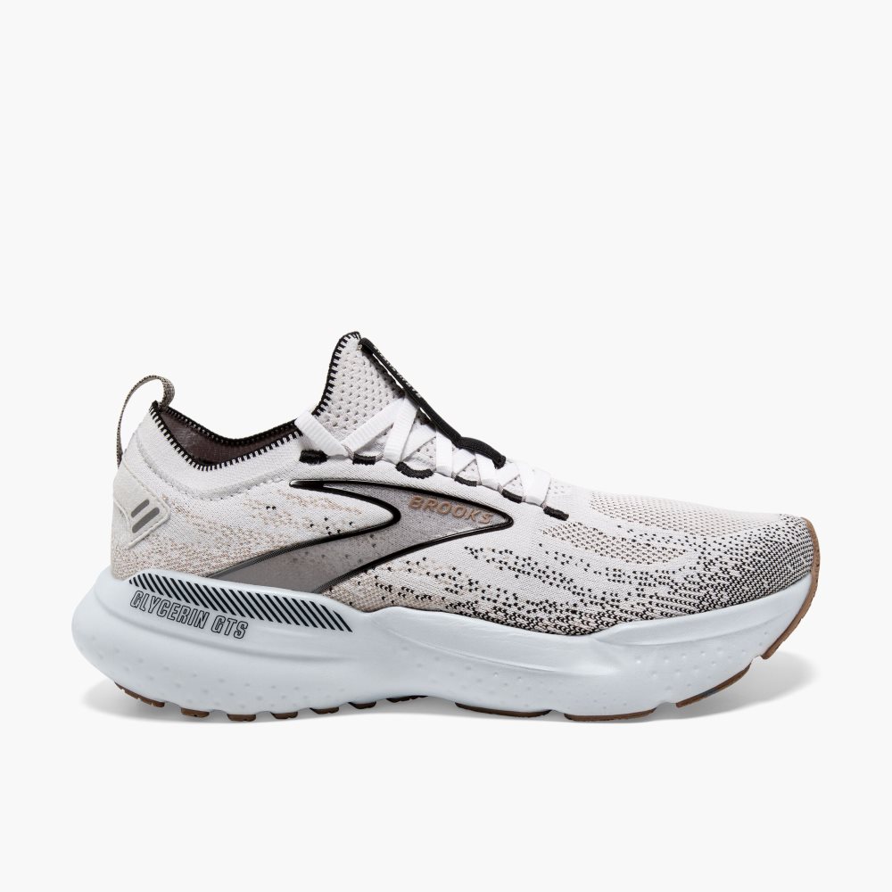 Brooks Glycerin StealthFit GTS 21 White / Grey / Black | 13MPEWCYD