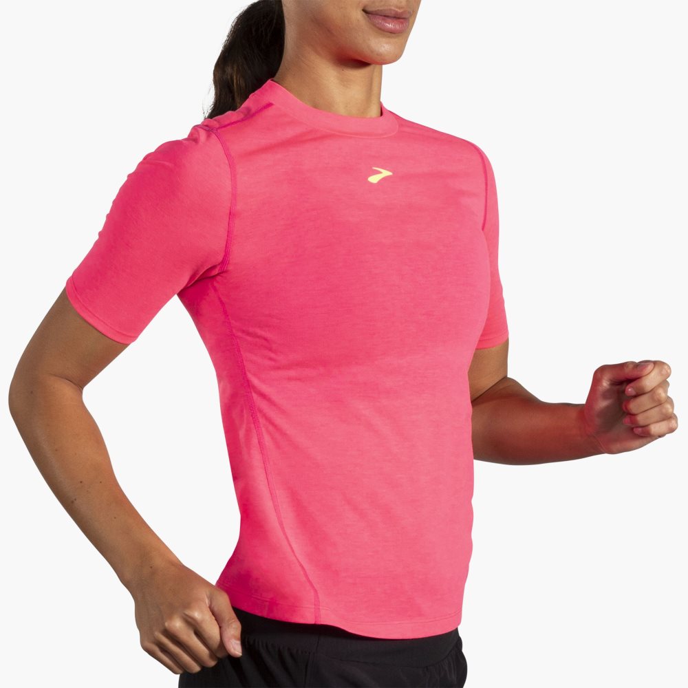 Brooks High Point Short Sleeve Pink | 30AJUBRSN