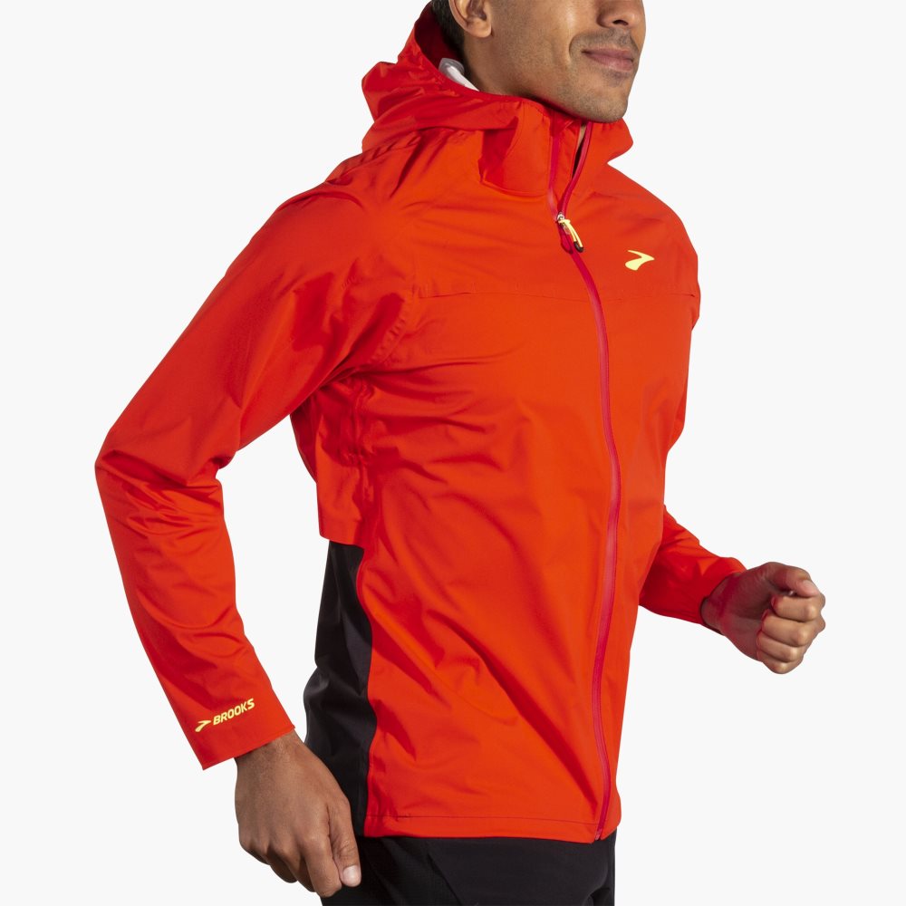 Brooks High Point Waterproof Jacket Pink / Grey | 98FWGLOXJ