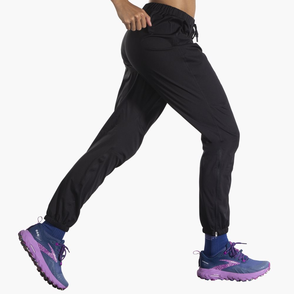 Brooks High Point Waterproof Pant Black | 68FSLODUJ