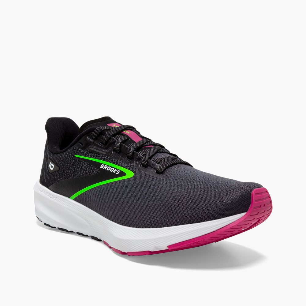 Brooks Launch 10 Black / Green | 12DUSYXZN