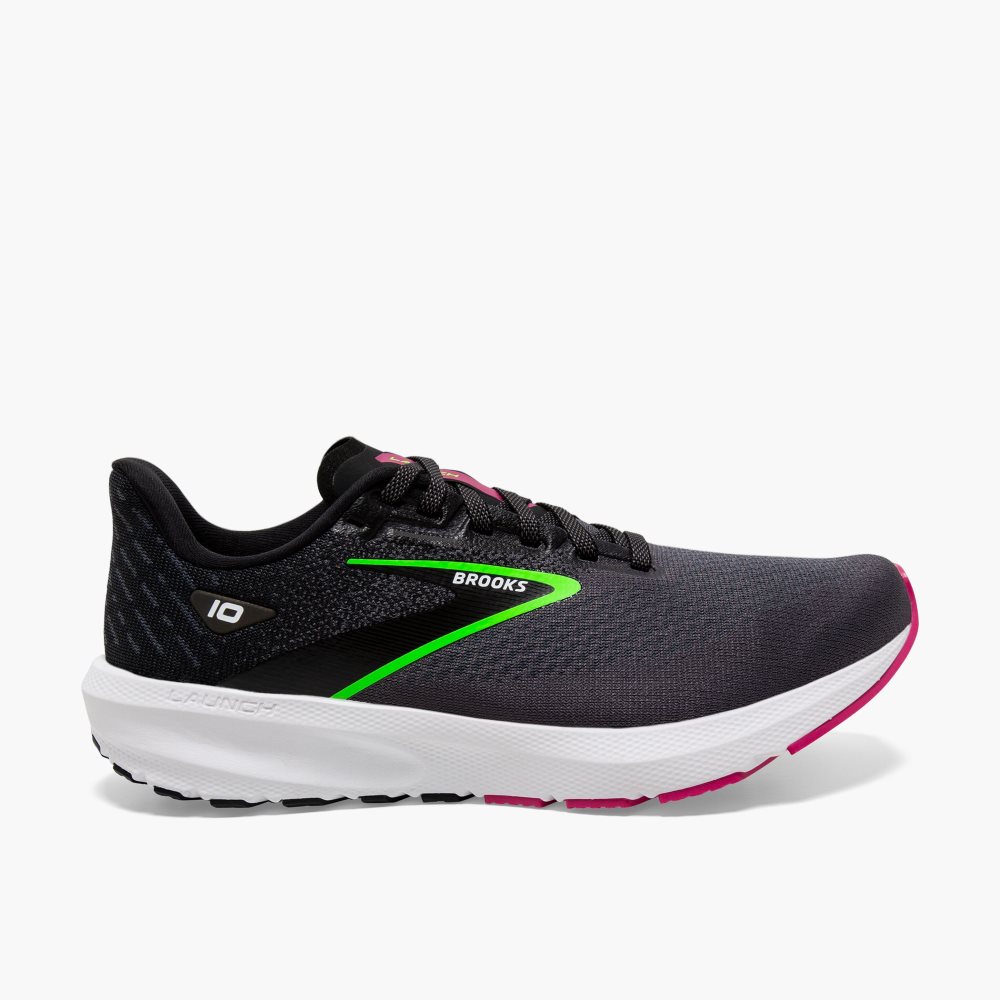 Brooks Launch 10 Black / Green | 12DUSYXZN