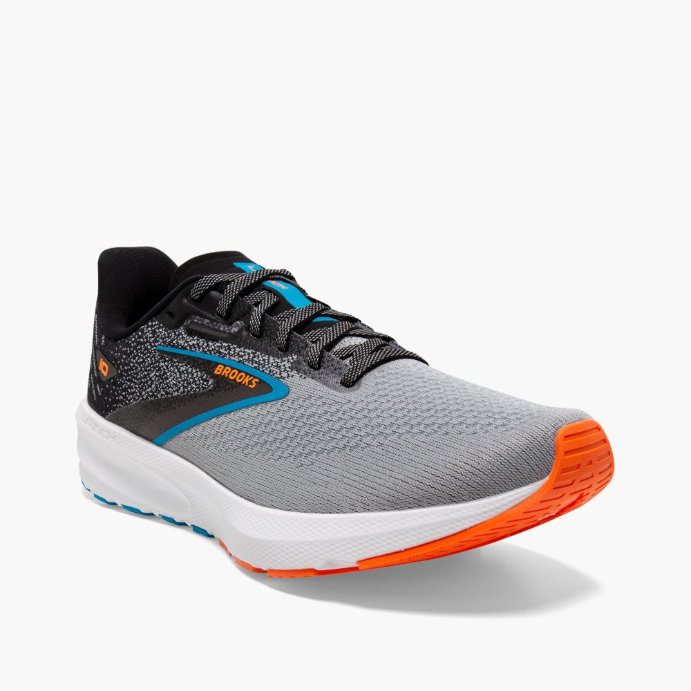 Brooks Launch 10 Black / Grey / Orange | 14TAPVWEF