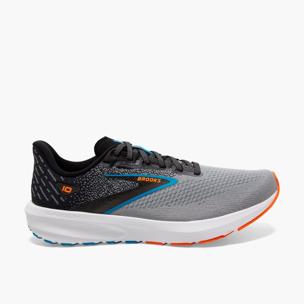 Brooks Launch 10 Black / Grey / Orange | 14TAPVWEF