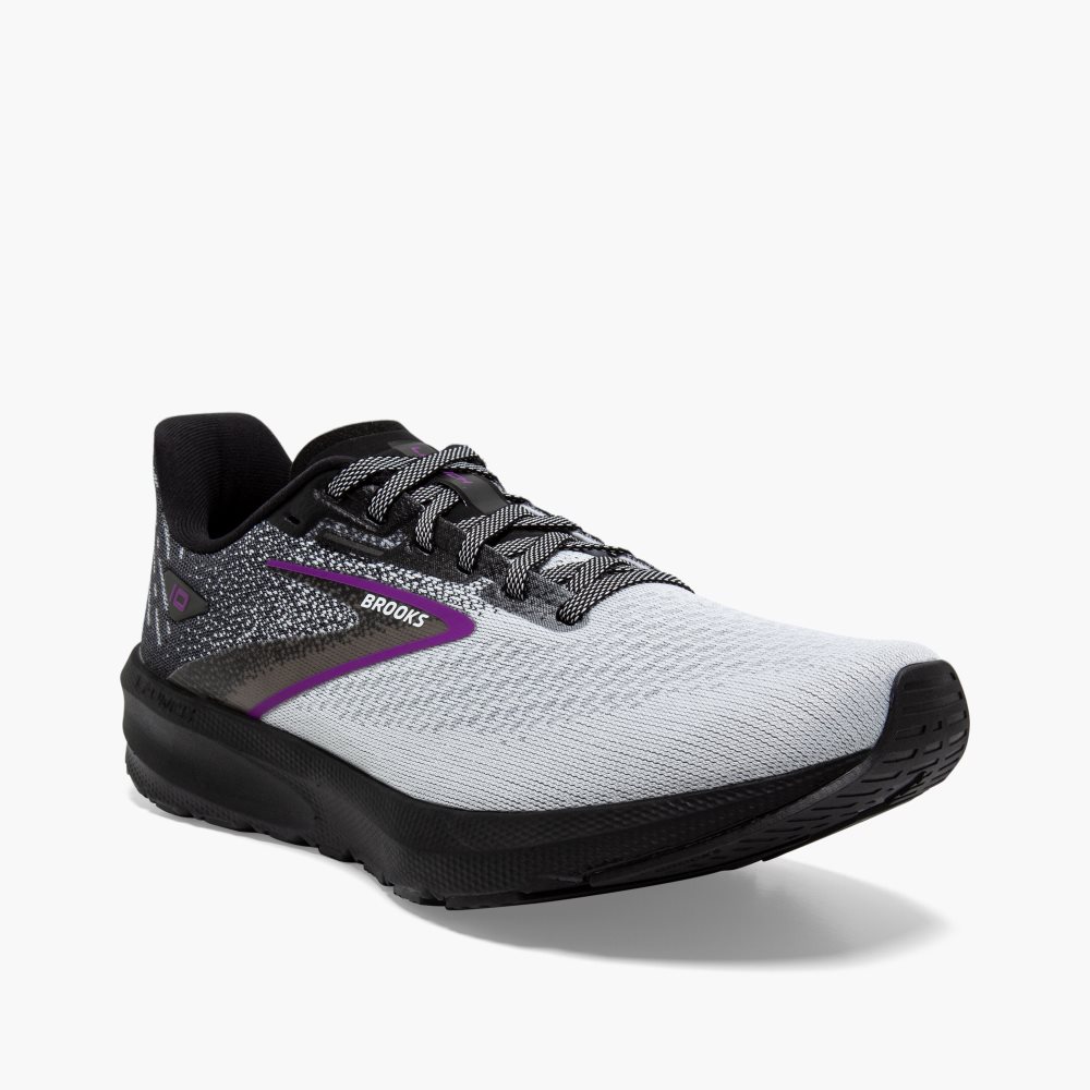 Brooks Launch 10 Black / White / Purple | 34FNBMVYP