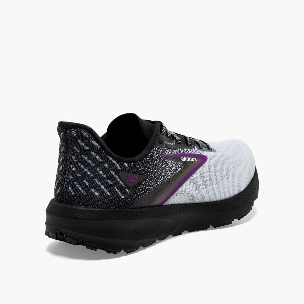 Brooks Launch 10 Black / White / Purple | 34FNBMVYP