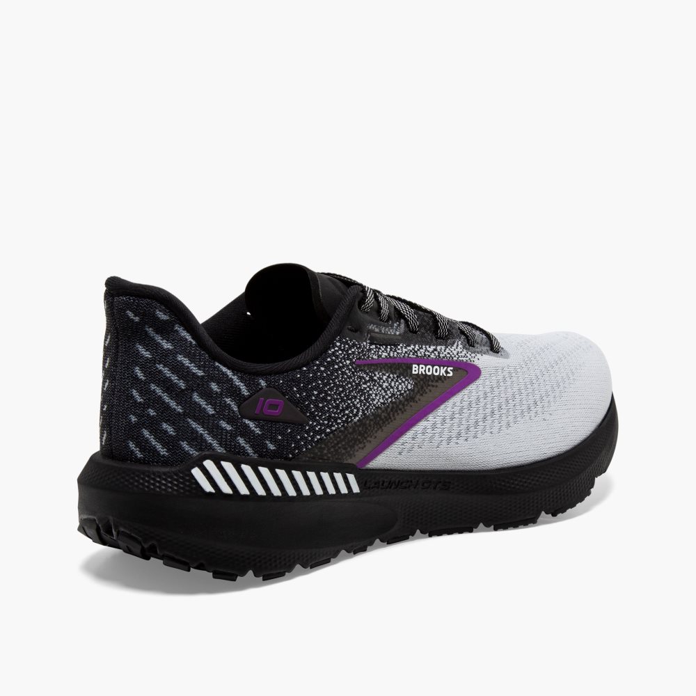 Brooks Launch GTS 10 Black / White / Purple | 42BMNYUVO