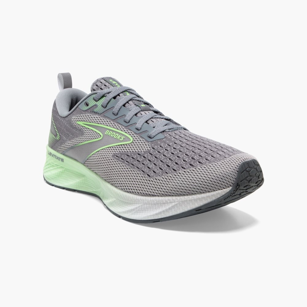 Brooks Levitate 6 Grey / Green | 79RBVQWDN