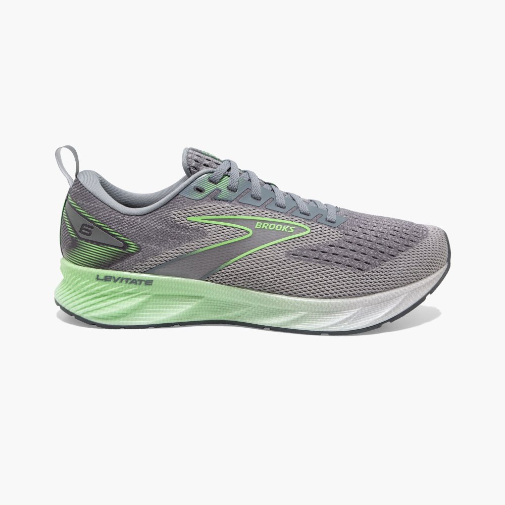 Brooks Levitate 6 Grey / Green | 79RBVQWDN