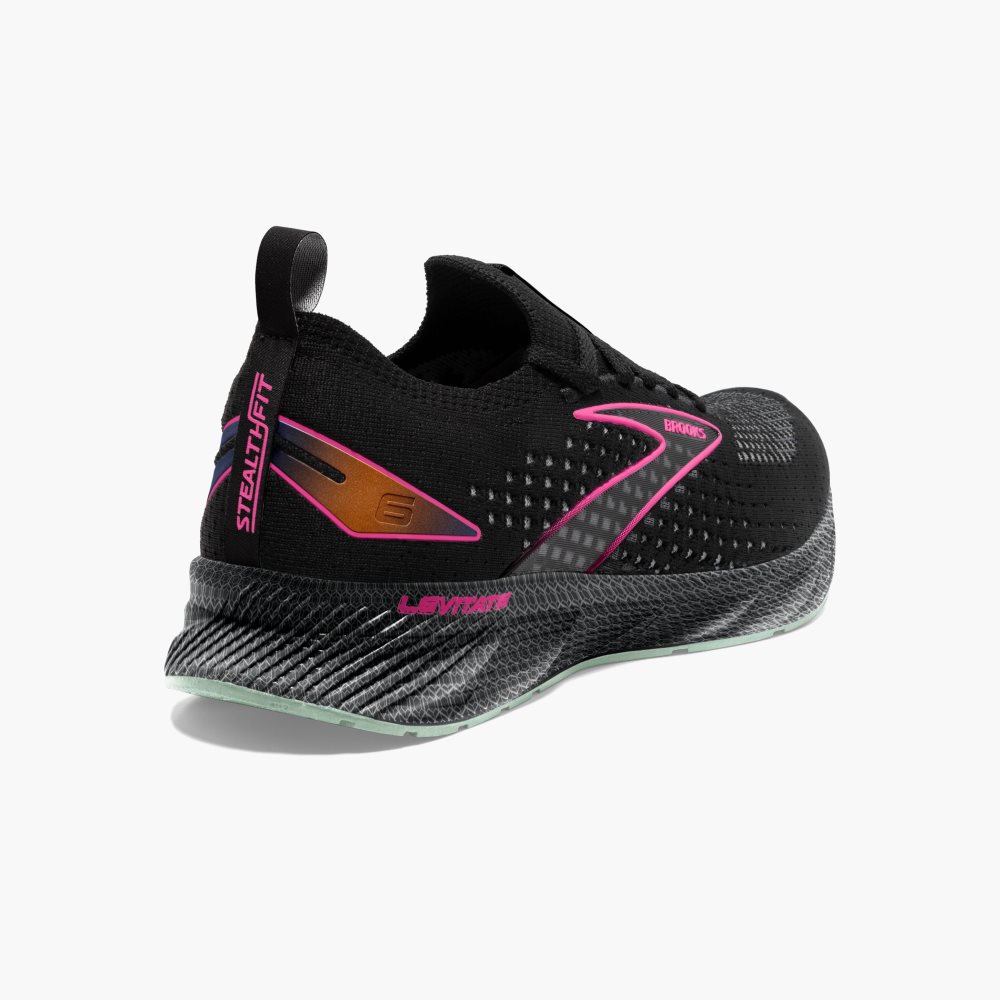 Brooks Levitate StealthFit 6 Black / Pink | 94ZLVMNTF