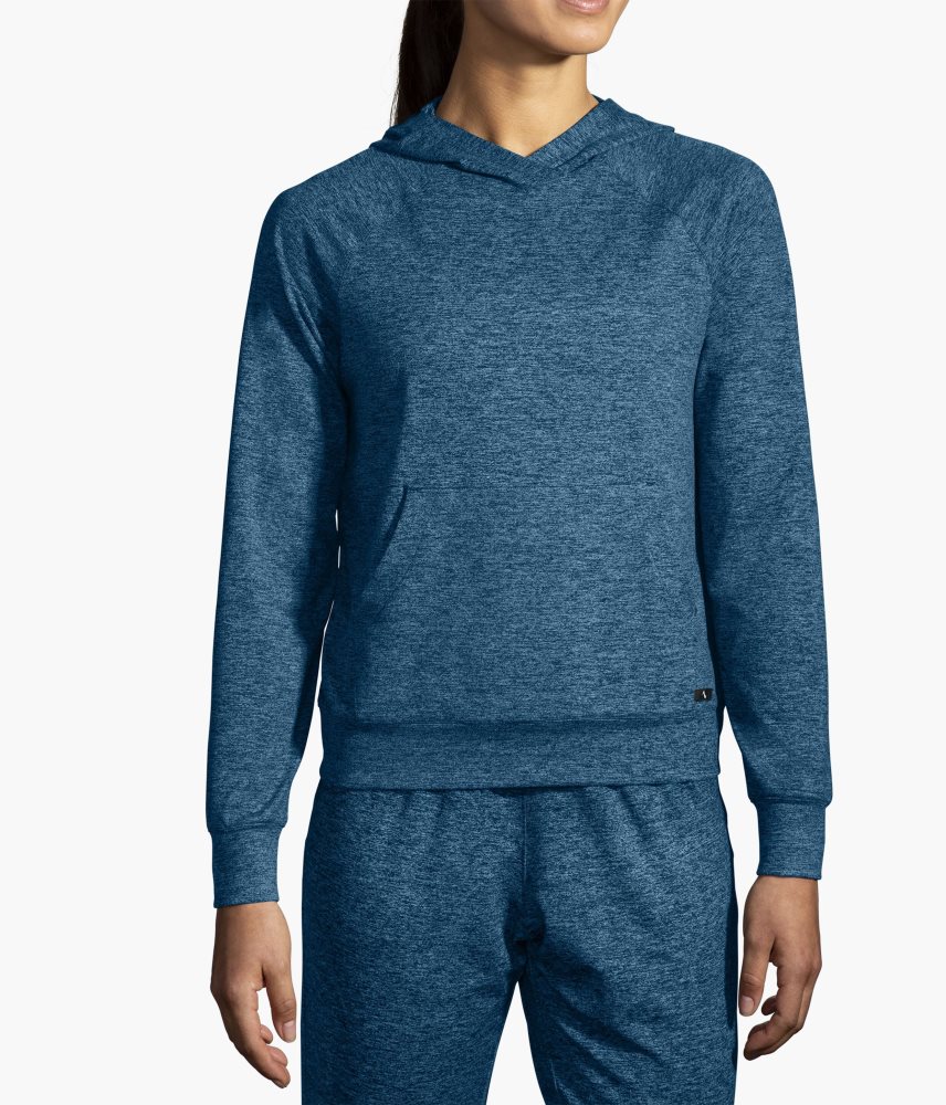 Brooks Luxe Hoodie Blue | 12HAFVBSD