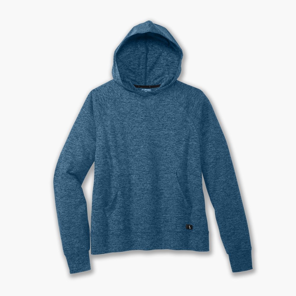 Brooks Luxe Hoodie Blue | 12HAFVBSD