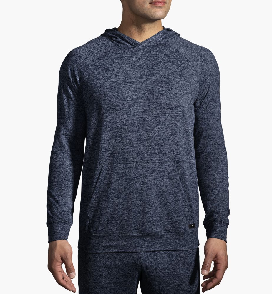 Brooks Luxe Hoodie Blue | 75MSYNQXP