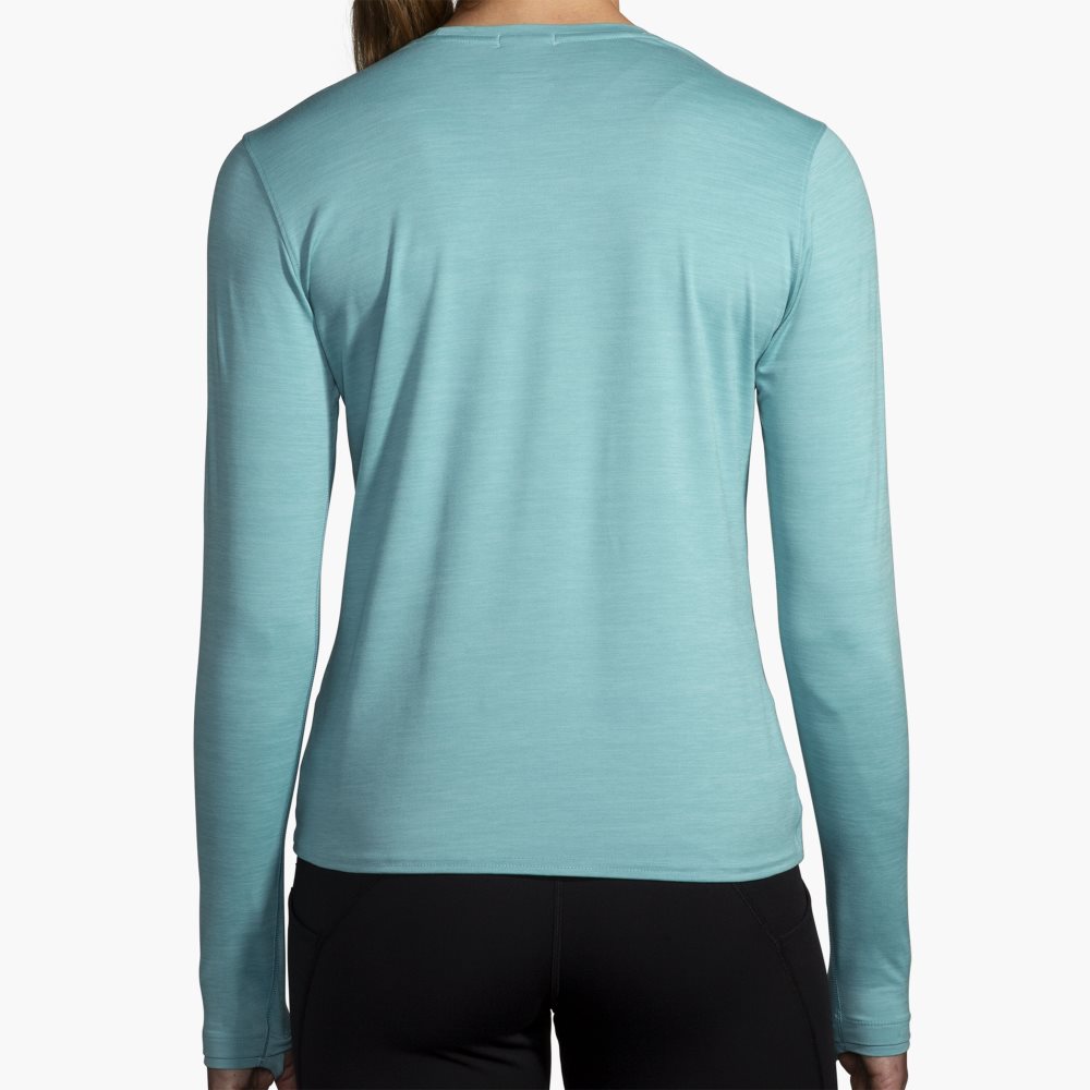 Brooks Luxe Long Sleeve Light Turquoise | 52SATNZBD