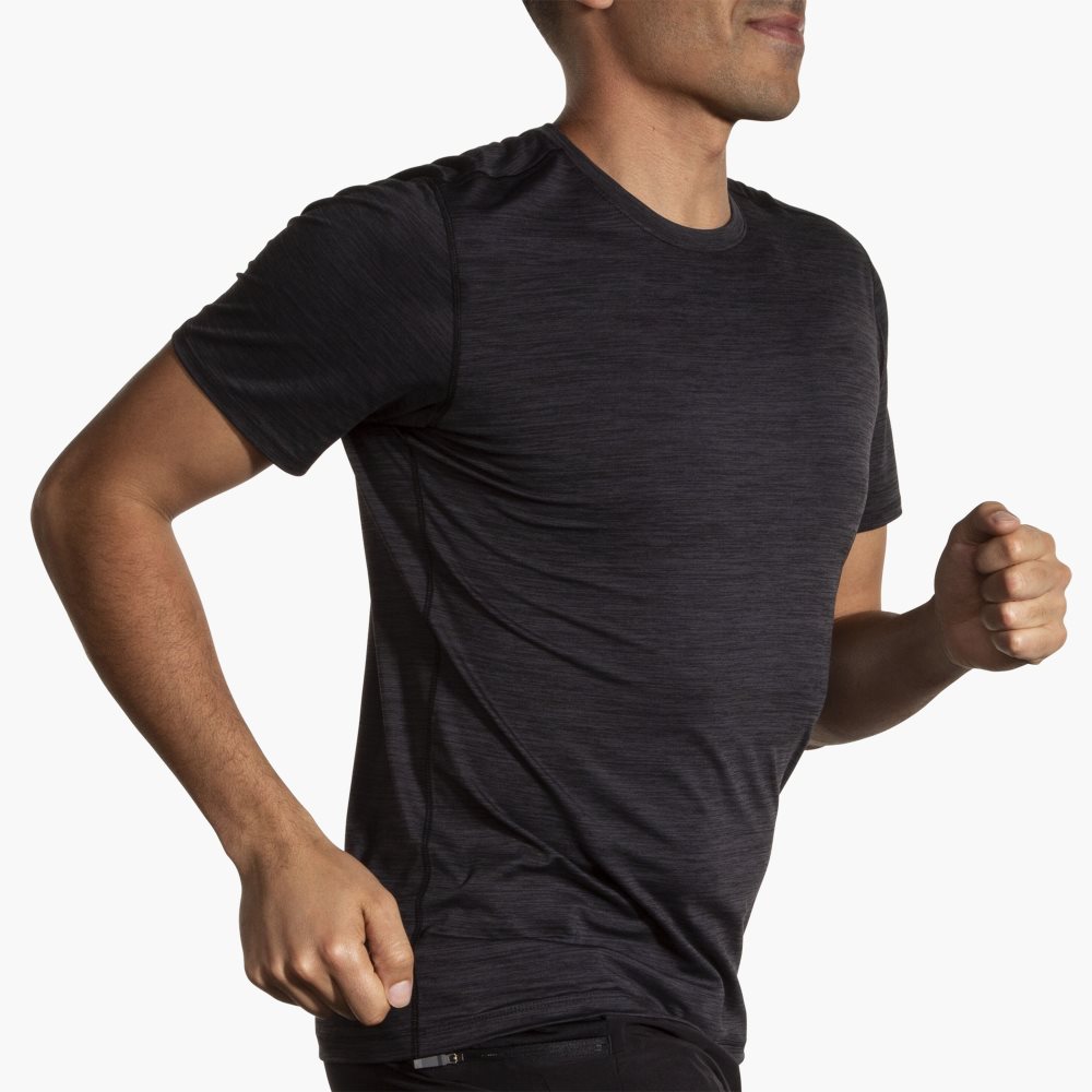 Brooks Luxe Short Sleeve Black | 37LIHOANJ