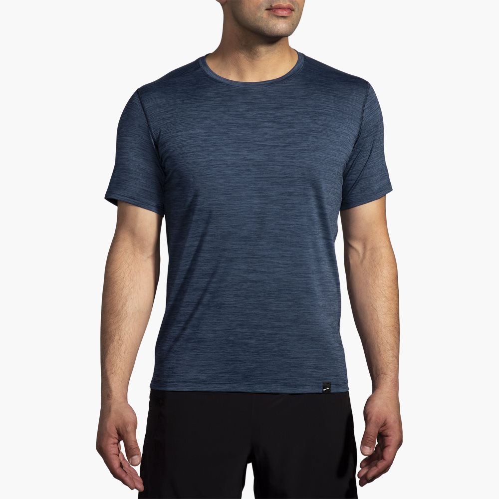 Brooks Luxe Short Sleeve Blue | 41XHSNDFT